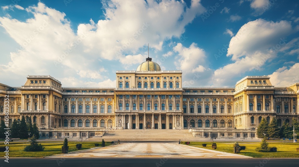 Fototapeta premium Impressive government building with a grand facade