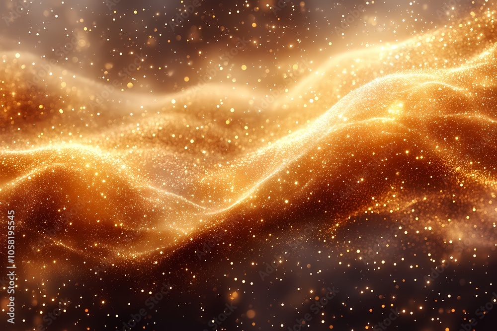 Obraz premium Flowing gold particles