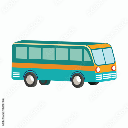 vector bus on a white background