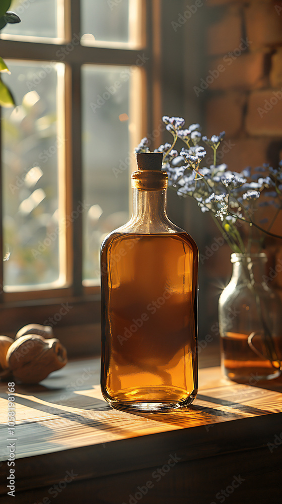 Minimal Beige Bottle Mockup Minimal Beige Bottle Mockup
