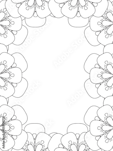 All these designs are hand-drawn and unique 
Flower Border is a Beautiful black and white illustration for adult coloring book,
This is a printable Beautiful Zentangle Coloring page for KDP Interior,