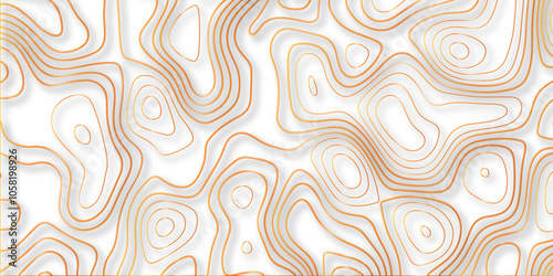 Topographic canyon geometric map relief texture with curved layers and shadow. abstract White background with a beautiful pattern, Topographic contour lines vector map seamless pattern vector. 