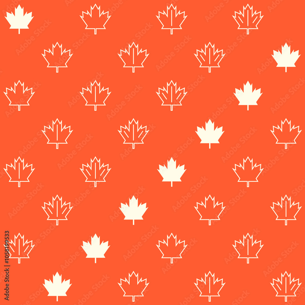 Maple Autumn Leaf Vector Seamless Pattern Maple Autumn Leaf Vector Seamless Pattern
