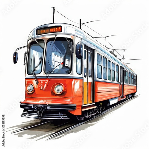 the AI Image Generator, Suburban electric train