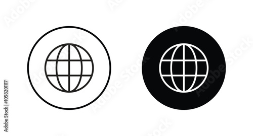 Go to web symbol icon. Globe icon vector