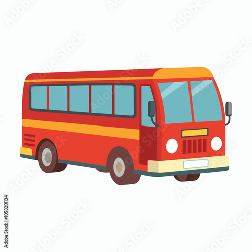 vector bus on a white background