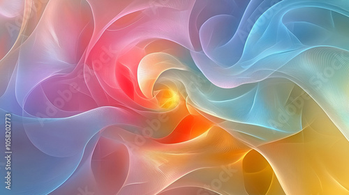 Abstract Colorful Swirls and Waves Background