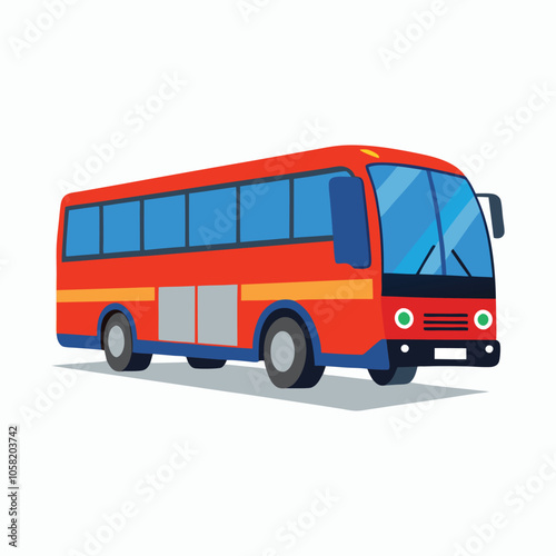 vector bus on a white background
