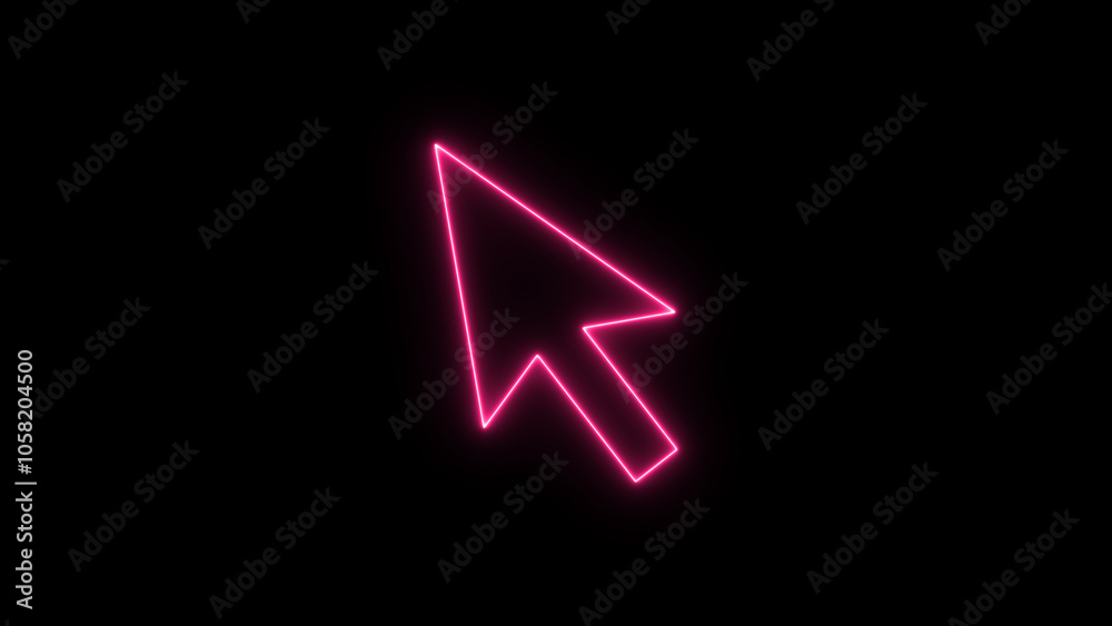 Neon, Glowing, Colorful Mouse Click Pointer. Click icon. Neon, Glowing, Colorful Mouse Click Pointer. Click icon.