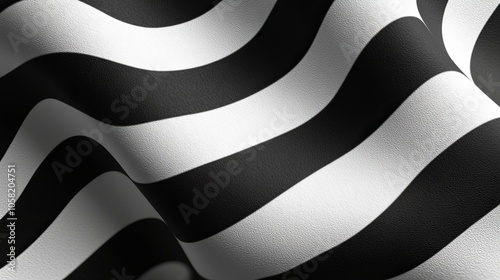 Elegant zebra stripes in a minimalistic black and white format, showcasing clean, bold lines that form a modern animal print pattern. Sleek zebra pattern, Minimal black and white