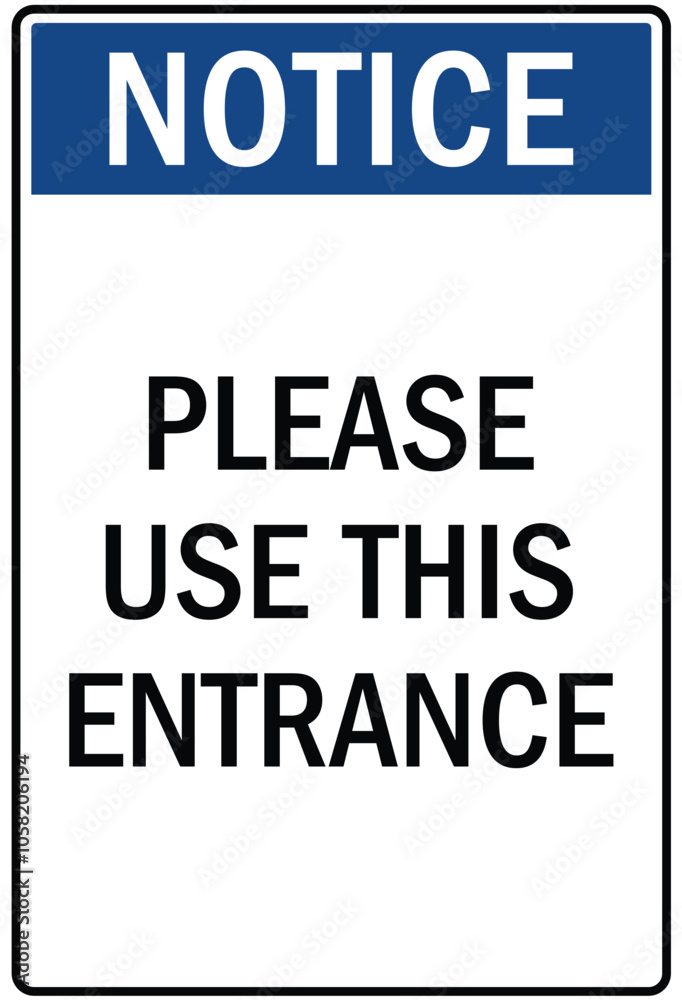 Visitors security sign please use this entrance Visitors security sign please use this entrance