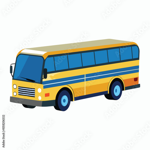 vector bus on a white background