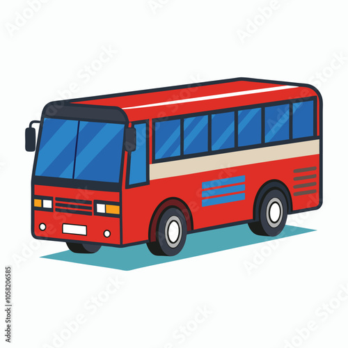 vector bus on a white background