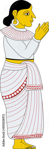 Sri Lankan traditional Kandyan style Ayubowan art Female photo