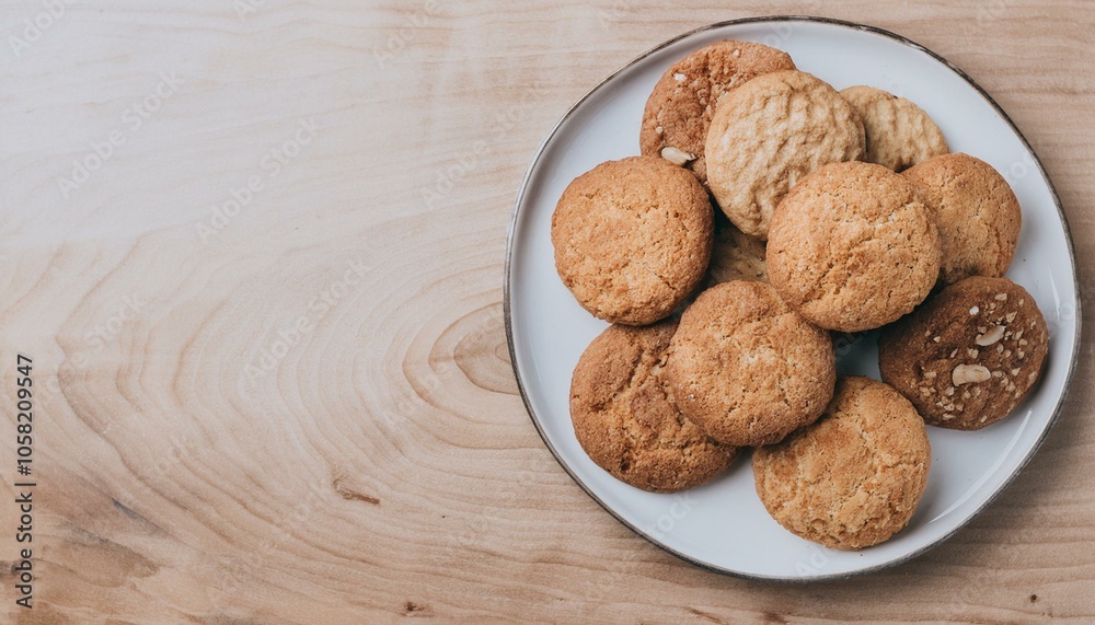 お皿に乗ったクッキー