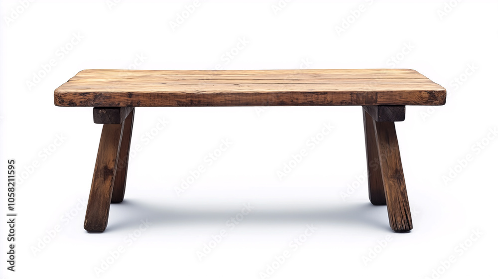 wooden table top on white background, Products presentation concept wooden table top on white background, Products presentation concept