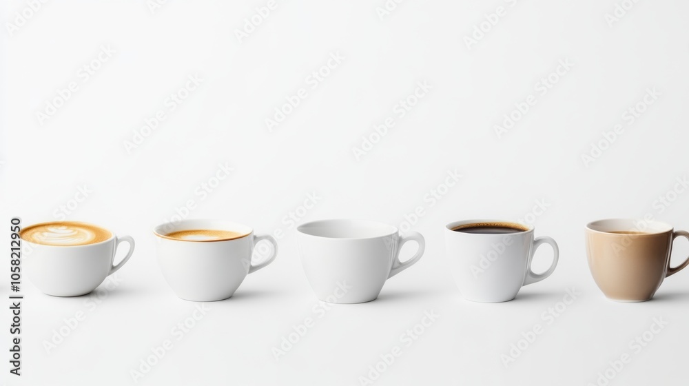Coffee Cups: A Variety of Coffee Drinks Coffee Cups: A Variety of Coffee Drinks