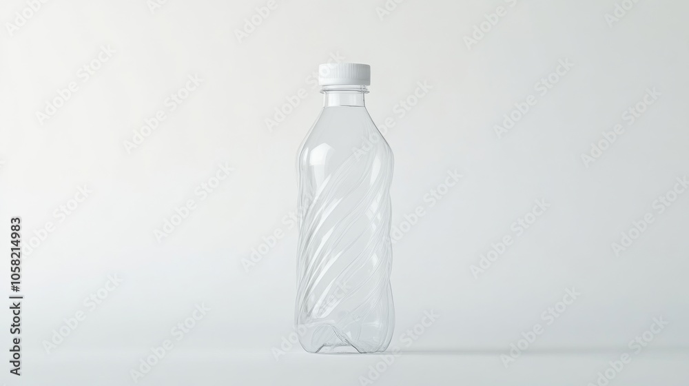 Empty Plastic Water Bottle Mockup - White Background Empty Plastic Water Bottle Mockup - White Background