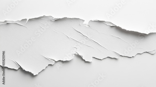 Torn White Paper Texture: Abstract Background for Design