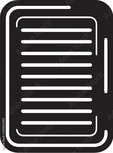 Baking Sheet Silhouette line art vector illustration on white background