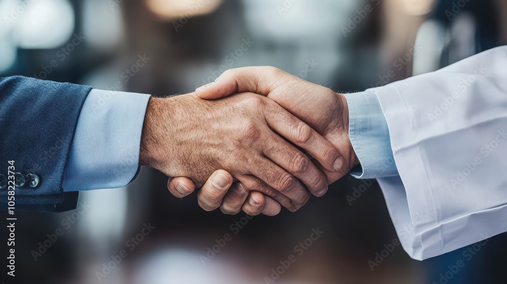 Businessman and Doctor Handshake Businessman and Doctor Handshake