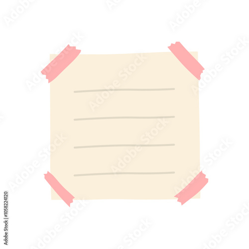 Blank Paper Note Reminder