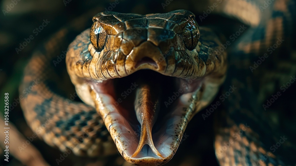 Close-up of a Snake with Open Mouth Close-up of a Snake with Open Mouth