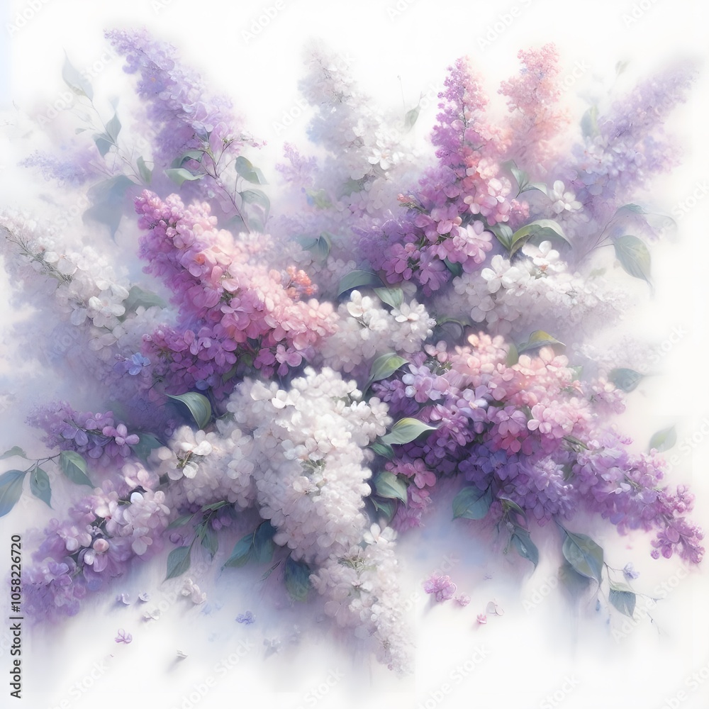 라일락, 파스텔화 (Lilac, pastel painting) 라일락, 파스텔화 (Lilac, pastel painting)