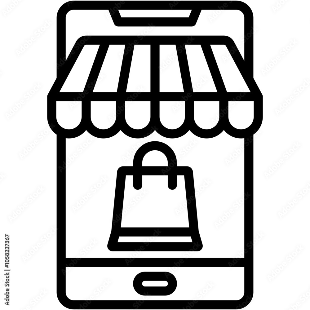 Mobile Shopping Icon Mobile Shopping Icon