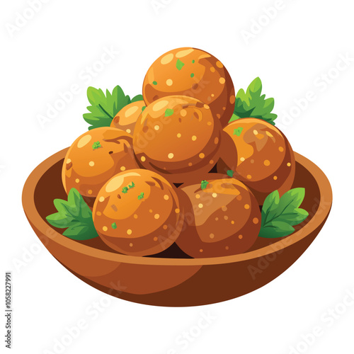 Falafel Balls Vector Art, Icons, and Graphics.