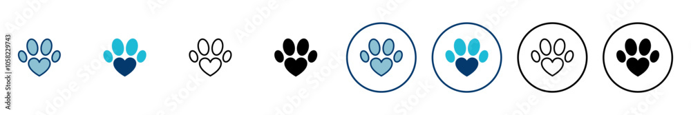 Paw icon vector isolated on white background. Paw Print icon Paw icon vector isolated on white background. Paw Print icon