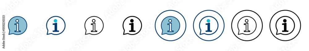 Information icon vector isolated on white background. Info sign. About us Information icon vector isolated on white background. Info sign. About us