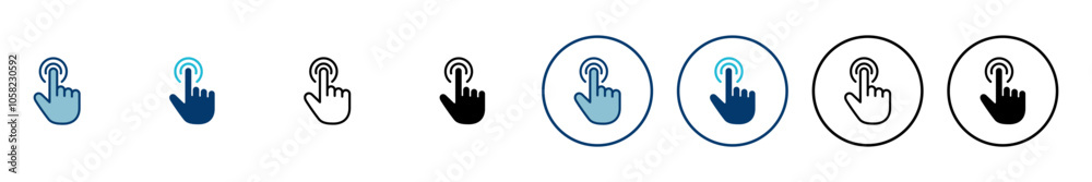 Hand click icon vector isolated on white background. pointer icon vector. hand cursor icon vector Hand click icon vector isolated on white background. pointer icon vector. hand cursor icon vector
