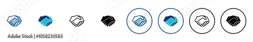 Business handshake icon vector isolated on white background. Handshake icon vector. contract agreement. Trust icon vector. Deal. Done. partnership icon