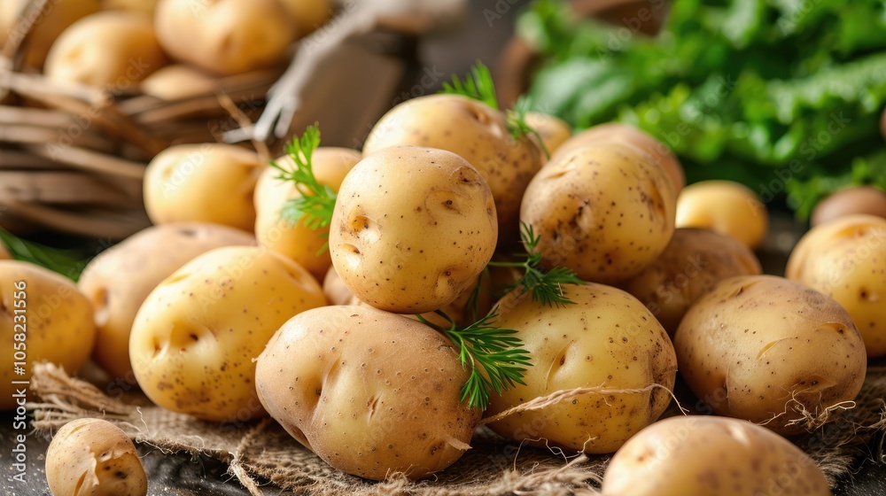 Organic potatoes isolated on white background Organic potatoes isolated on white background