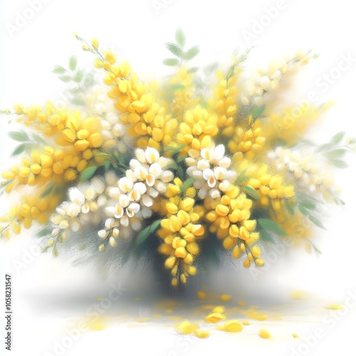 아카시아, 파스텔화 (Acacia, pastel painting) photo