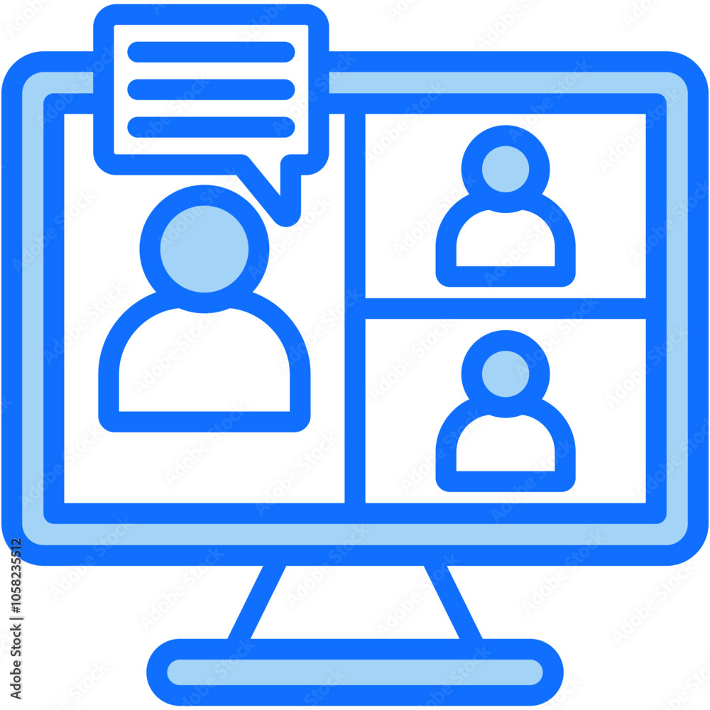 Online Meeting Icon Online Meeting Icon