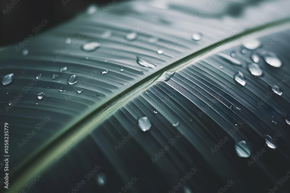 Close-up of a leaf with water droplets, showcasing nature's beauty and detail. Close-up of a leaf with water droplets, showcasing nature's beauty and detail.