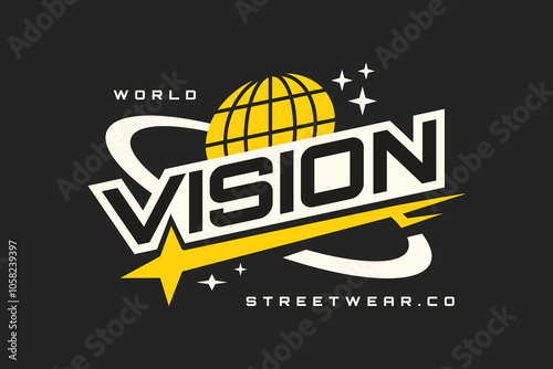Streetwear concept design. Fashion apparel typography style. Vintage urban clothing template