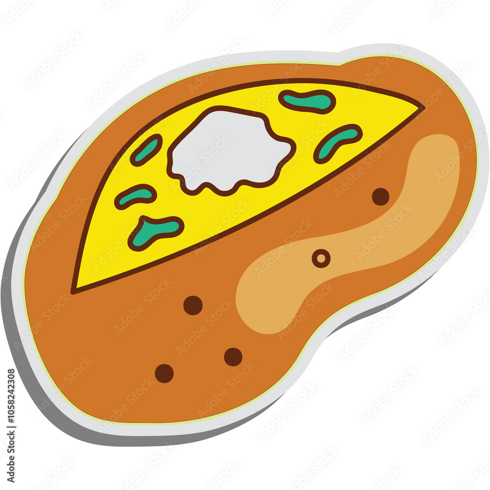 Stuffed Potato Sticker Stuffed Potato Sticker