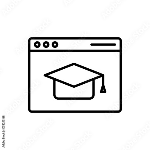 simple browser icon, simple style design inspiration for any interface and purpose
