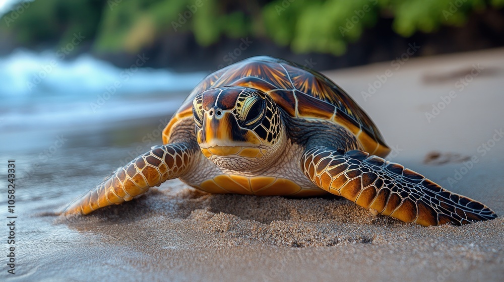 Fototapeta premium Sea Turtle on the Beach