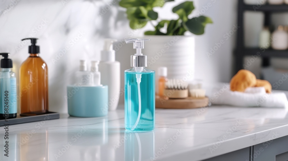 Hygiene Essentials - Hand Sanitizer and Cleaning Products on Counter Hygiene Essentials - Hand Sanitizer and Cleaning Products on Counter