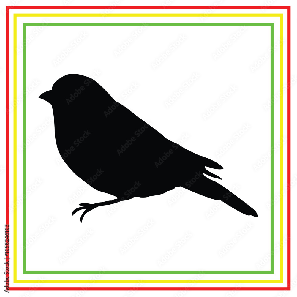 Obraz premium bird silhouette vector design on white background