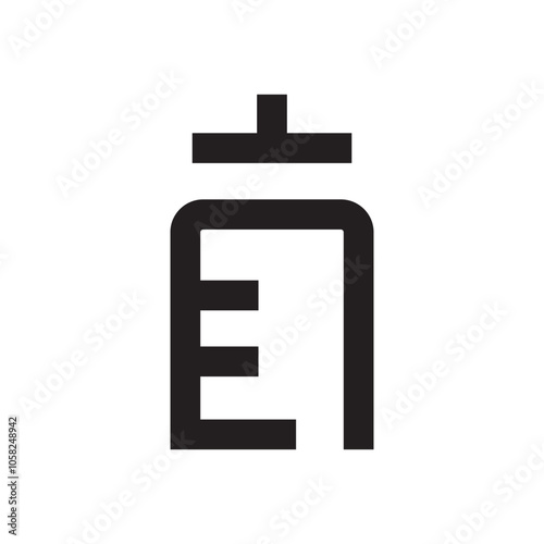 Baby milk bottle sign isolated icon graphic vector