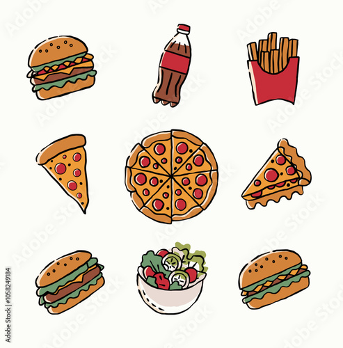 junk food icon illustration