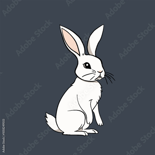 rabbit hand drawing illustration 