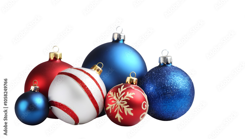 Decoration for Christmas, balls on a transparent background Decoration for Christmas, balls on a transparent background