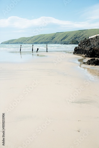 Okains Bay Beach: Scenic Coastal Paradise in New Zealand photo