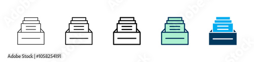 Archive folders icon logo design. Document vector icon. Archive storage icon.